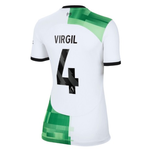 Liverpool Virgil van Dijk #4 Bortedrakt Kvinner 2023-24 Kortermet Liverpool Virgil van Dijk #4 Bortedrakt Kvinner 2023-24 Kortermet